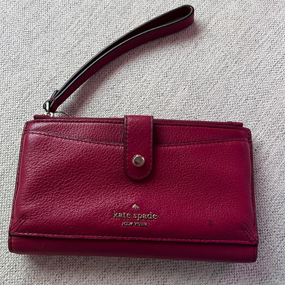 Cabernet color Kate Spade Wristlet